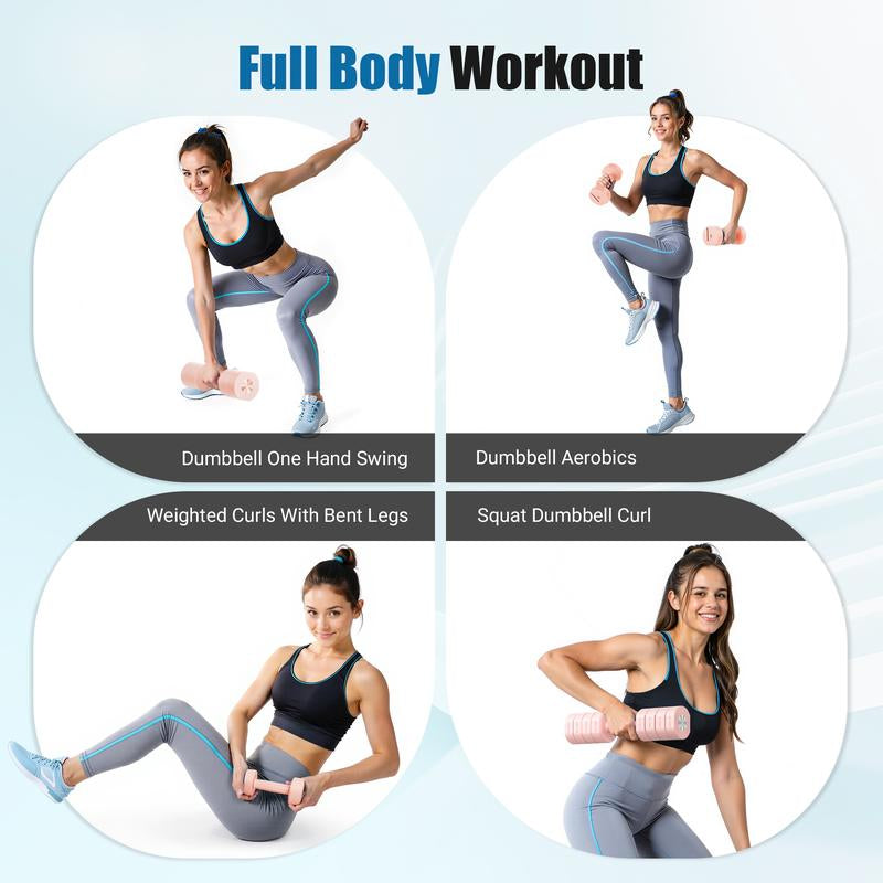 Merach Adjustable Dumbbell Set, 4 in 1 Free Weights Dumbbells Each 2.2-8.8LBS Hand Weights, Soft Rubber Handle for Home Gym Exercise Training