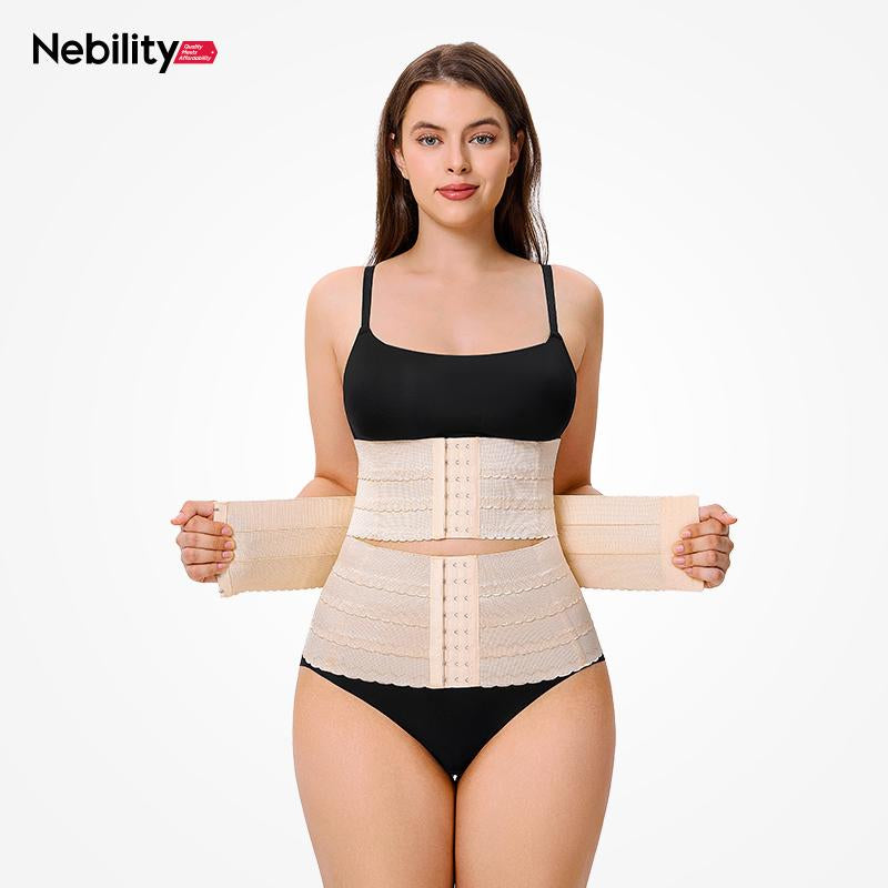 [MAX] Nebility Women'S 2-Piece Sports Shapewear Set - Adjustable Waist Cincher & Breathable Sports Belt, Comfort Compression Activewear