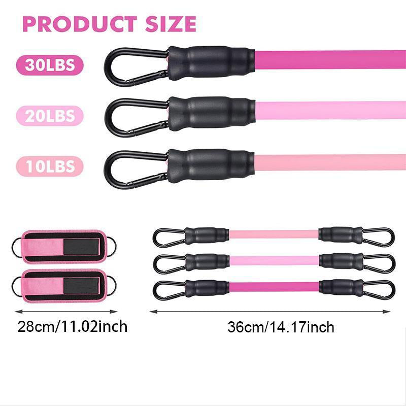 Resistance Bands, 5-Pack Ankle Band Set for Leg and Hip Training – TPE Material Band for Women & Men, with Comfortable Grip, Ideal for Home Workouts, Yoga Gym Fitness, Adjustable