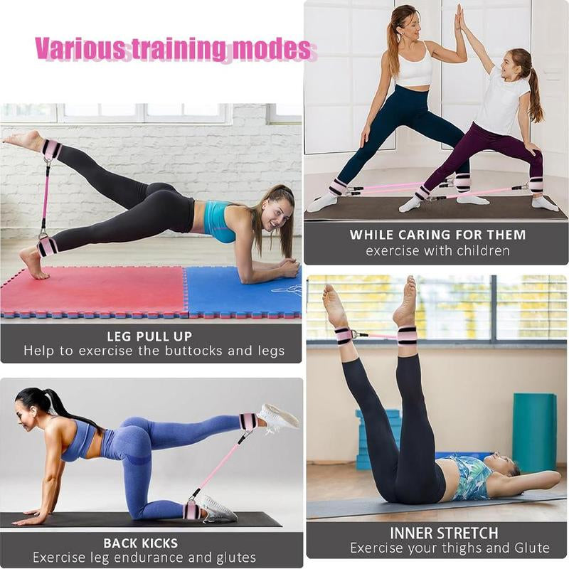 Resistance Bands, 5-Pack Ankle Band Set for Leg and Hip Training – TPE Material Band for Women & Men, with Comfortable Grip, Ideal for Home Workouts, Yoga Gym Fitness, Adjustable