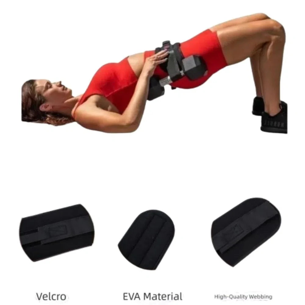 Hip Thrust Adjustable Resistance Weight Belt for Butt Shaping with Extra Cushioning and Adjustable Resistance